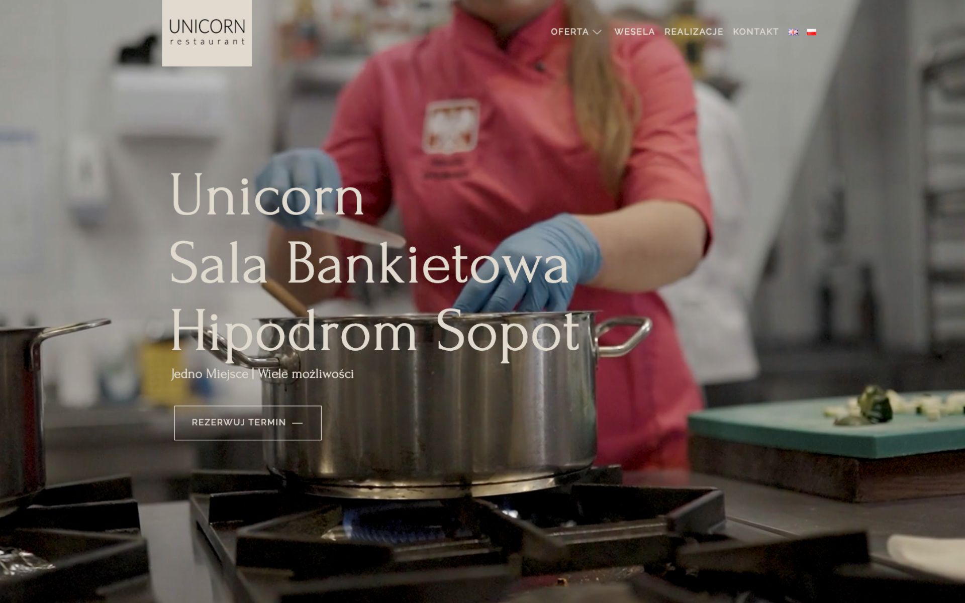 Unicorn Hipodrom – strona dla sali bankietowej