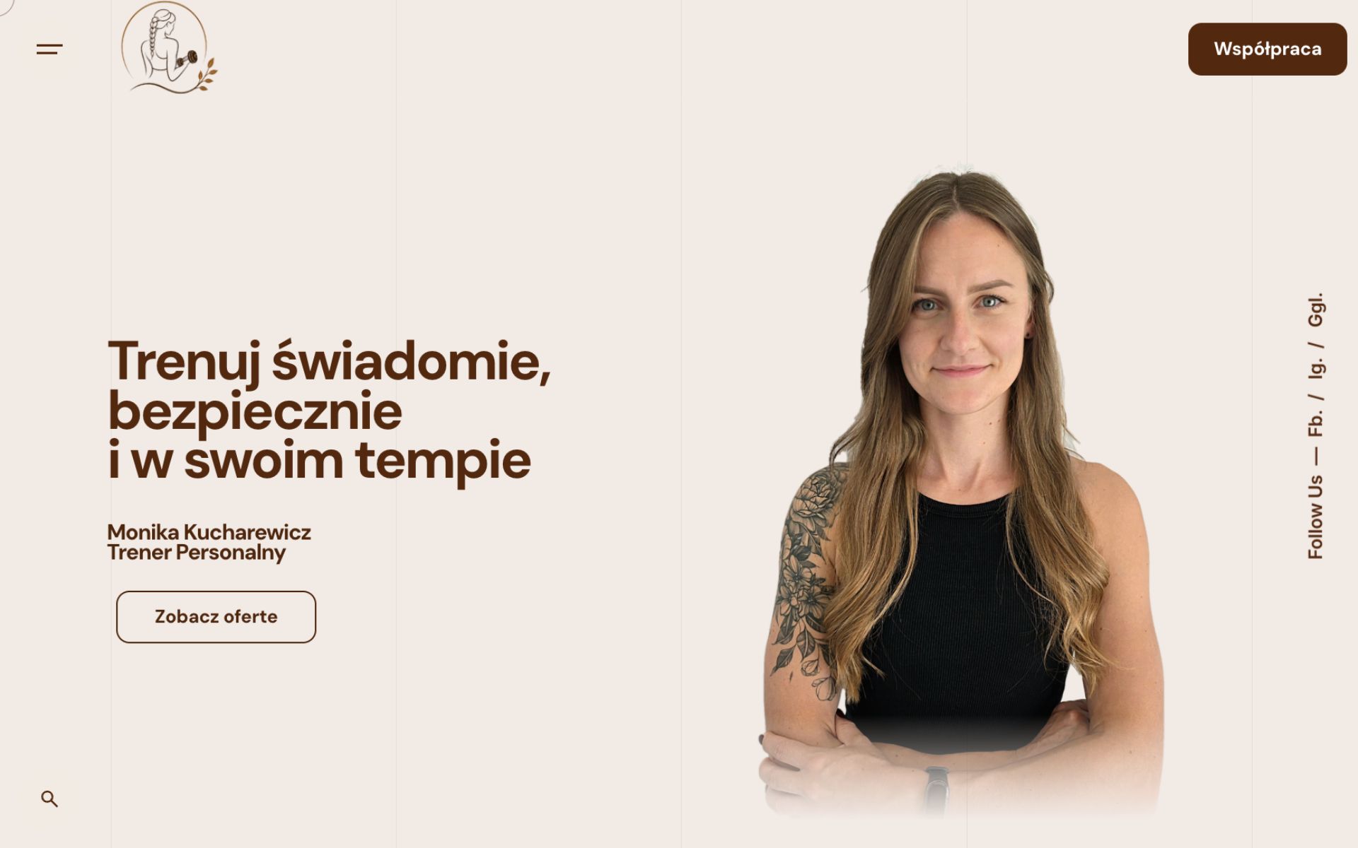 Landing page dla trenera personalnego