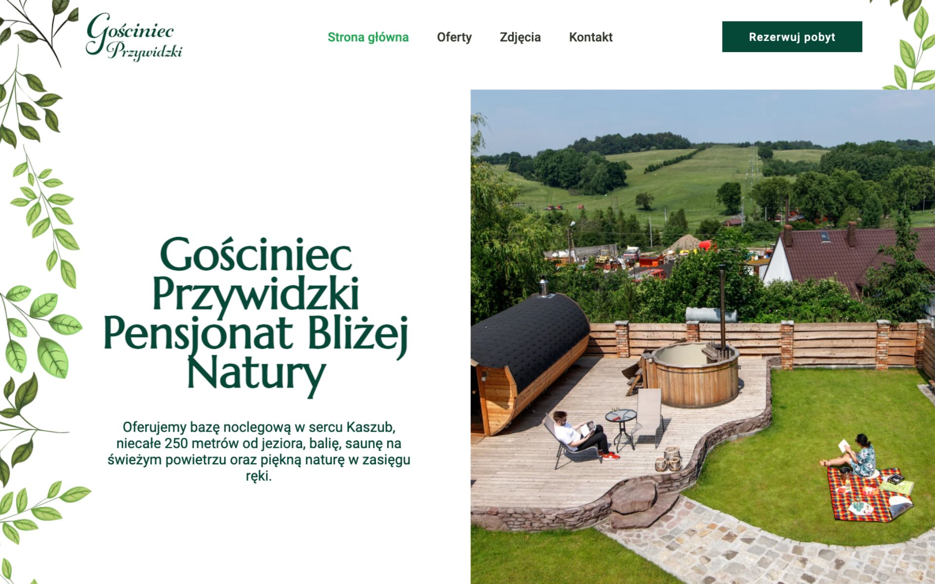 Gościniec Przywidzki – strona dla pensjonatu z systemem rezerwacji