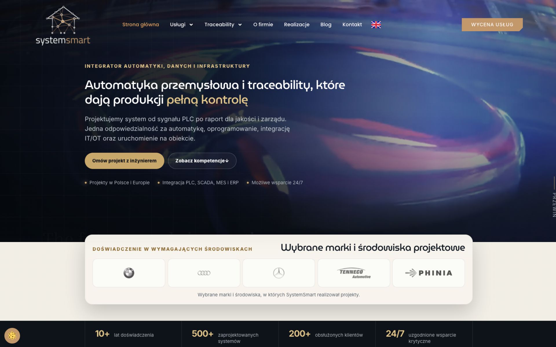 Systemsmart – strona dla firmy z branży automatyki przemysłowej