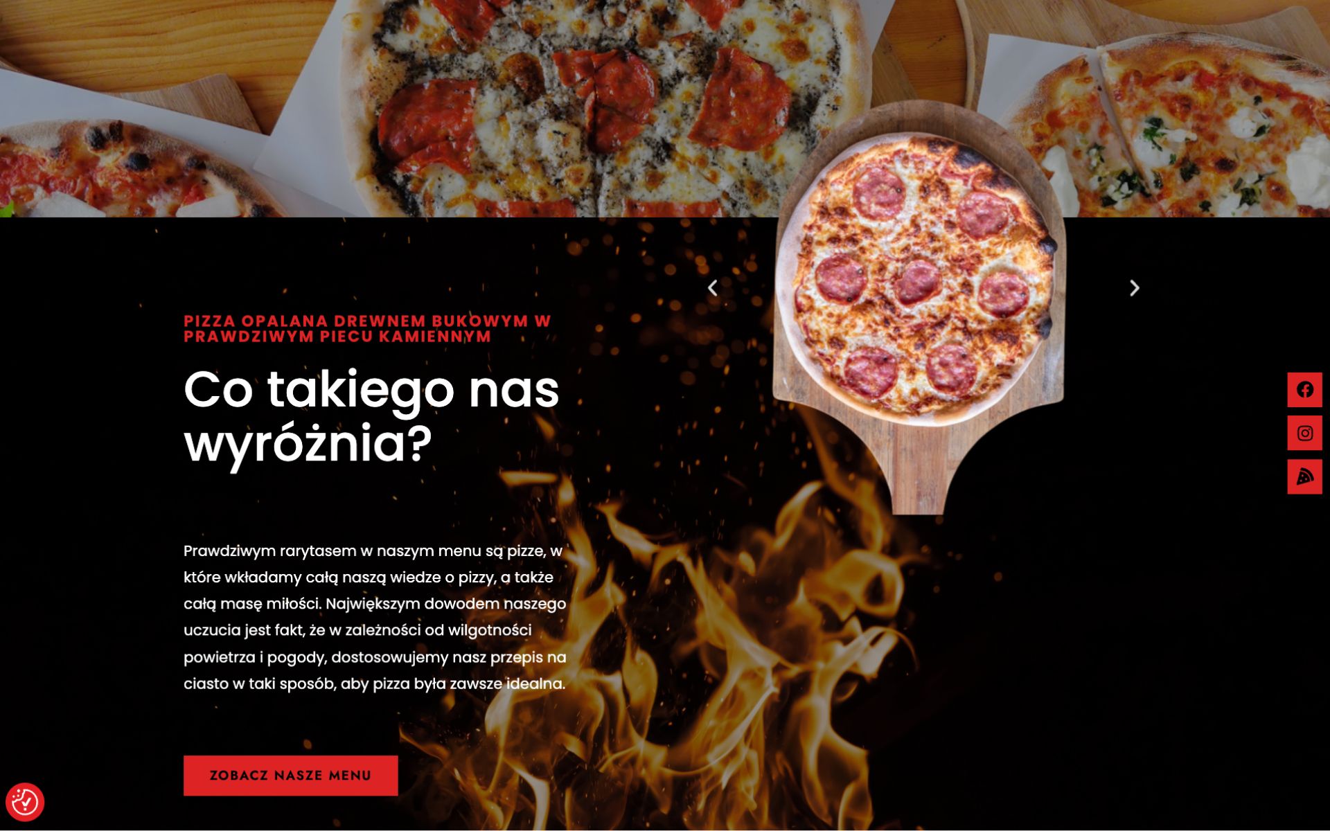 Ognisty Piec – strona i aplikacja dla pizzerii
